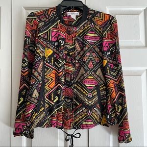 H&M Coachella Multicolored Long Sleeves Blouse